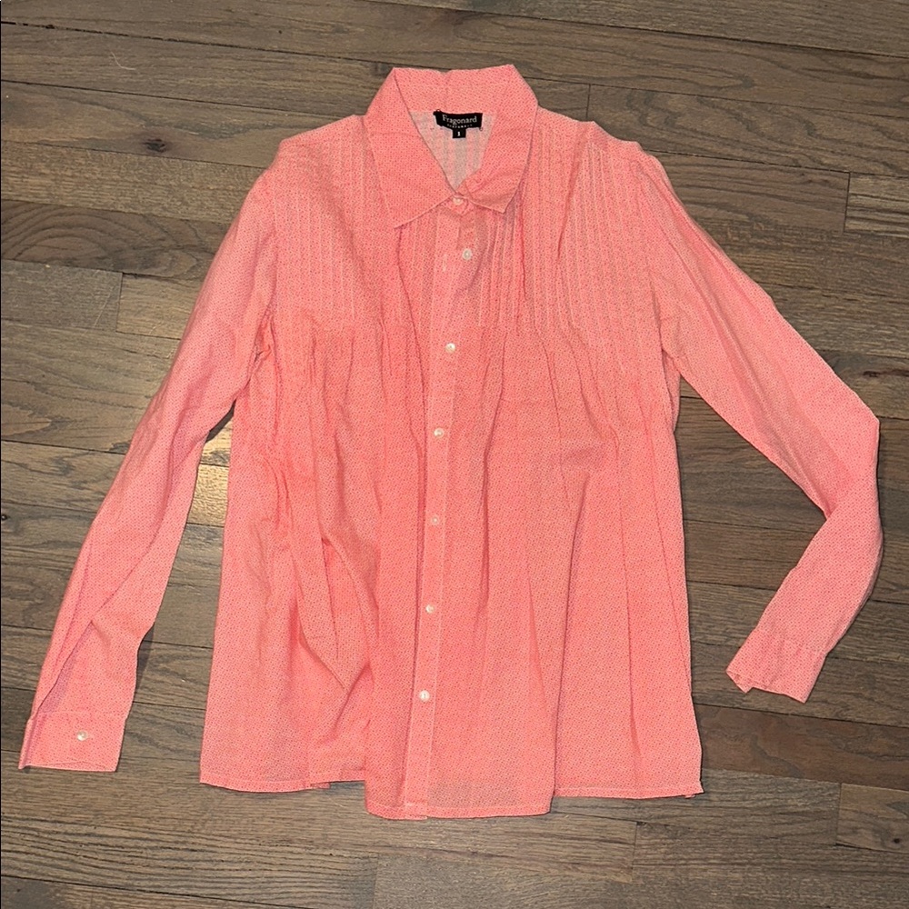 Women's Coral Button Down Shirt